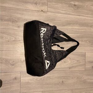 Reebok Black and Dark Gray Shoulder Bag